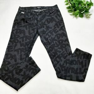 Trukfit Dark Logo Printed Straight Leg Jeans Sz 11